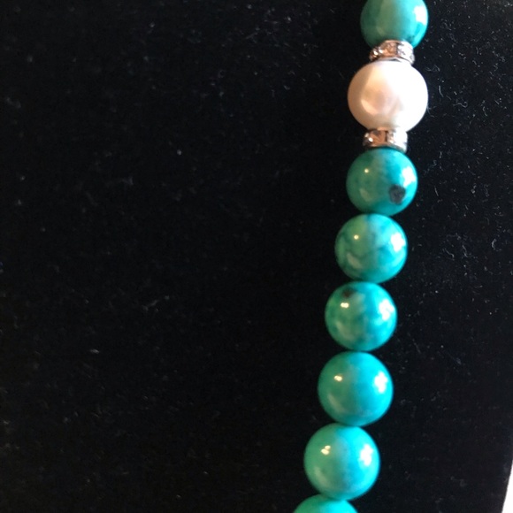 Iris & Lily Jewelry Freshwater Pearl And Genuine Turquoise Gemstones Poshmark